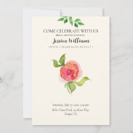 Graceful Floral Wedding Brautparty Einladung