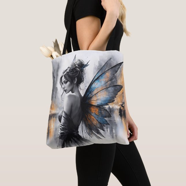 Graceful Flügel brünett Minimalismus Stadtdämmerun Tasche (Von Nahem)