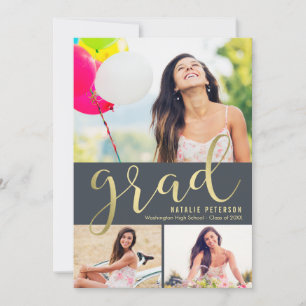 Graceful Glow EDITABLE COULEUR Carte photo de grad