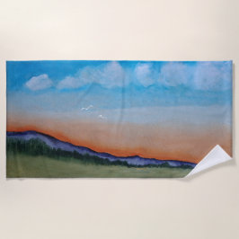 Graceful Glows Sunset Hills Strandtuch