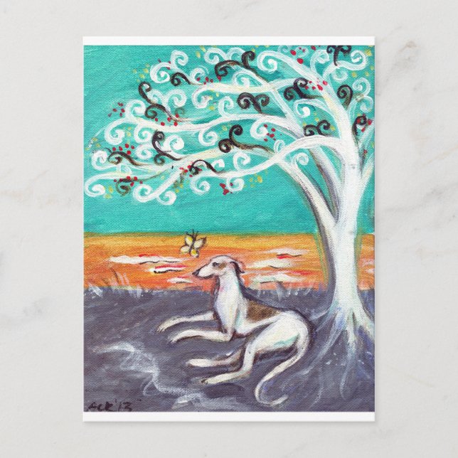 Graceful Greyhound Postkarte (Vorderseite)