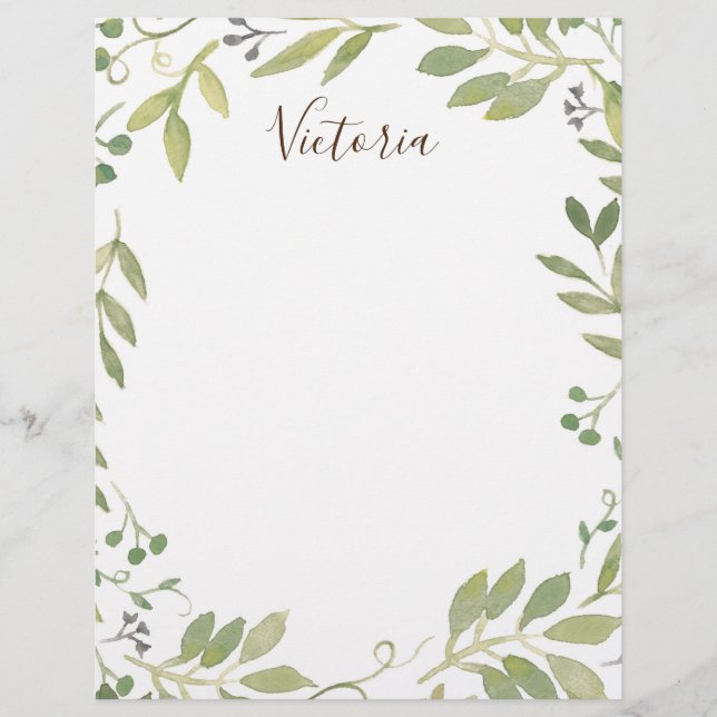 Graceful Grüne Letterhead Briefbogen (Vorderseite)