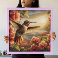 Graceful Hummingbird steigt über blühende Blume