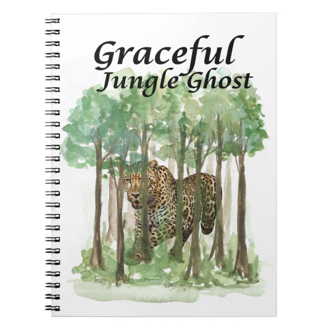 Graceful Jungle Ghost Leopard Notizblock (Vorderseite)