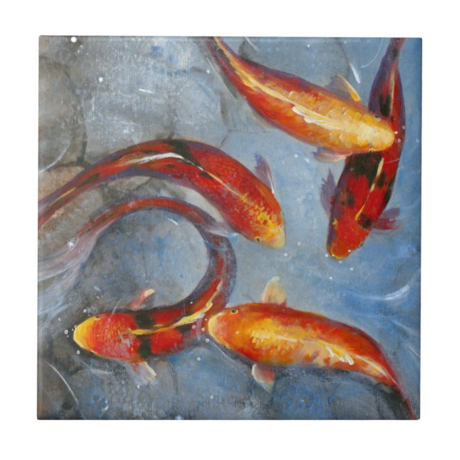 Graceful Koi I Fliese (Vorderseite)