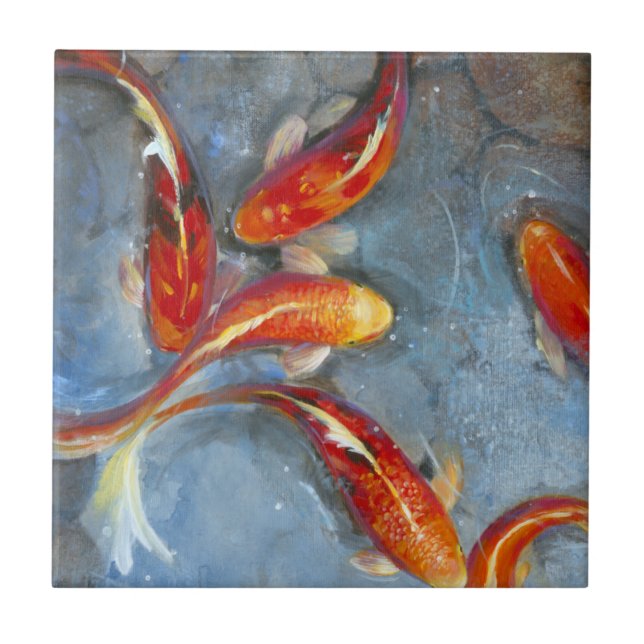 Graceful Koi II Fliese (Vorderseite)