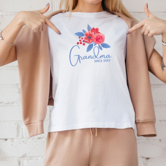 Graceful Oma T - Shirt mit Blume (Von Creator hochgeladen)