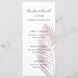 Graceful Palms Wedding Menu Card Menükarte