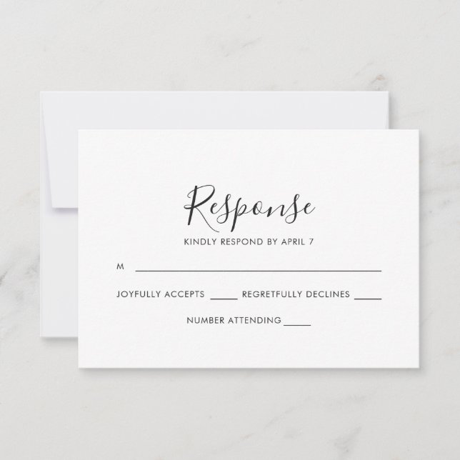 Graceful Palms Wedding Rsvp Card Karte (Vorderseite)