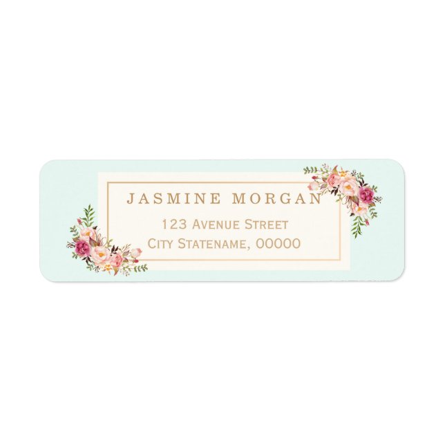 Graceful Pastel Wasserfarbe Blumendekor (Vorne)