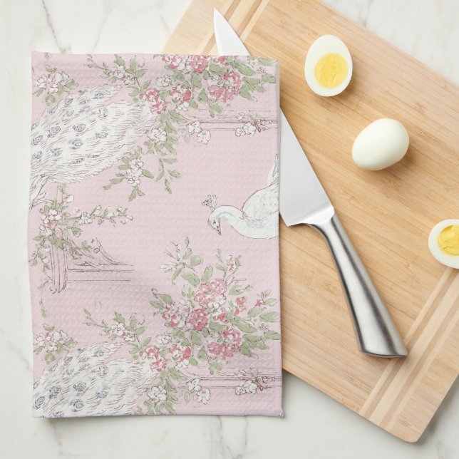 Graceful Peacock ornament  Kitchen Towels Geschirrtuch (Viertel Falte)