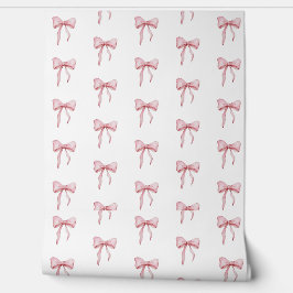 Graceful Pink Ribbon Pattern Tapete
