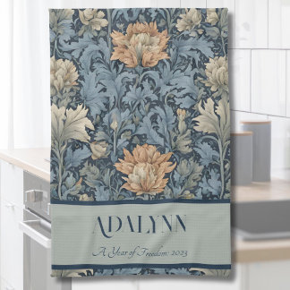 Graceful Retro Blume Altersvorsorge Geschenke für Geschirrtuch