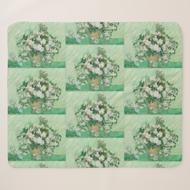 Graceful Rose in einer Vase von Vincent van Gogh Sherpadecke (Vorderseite (Horizontal))