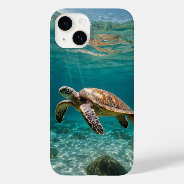 Graceful Sea Turtle Case-Mate iPhone 14 Hülle (Rückseite)
