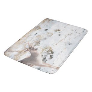 Graceful Stag im Winter 1 #animal #art Badematte