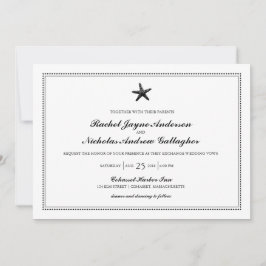 Graceful Starfish Classic Black | Hochzeit Einladung