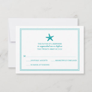 Graceful Starfish   HochzeitsrSVP RSVP Karte
