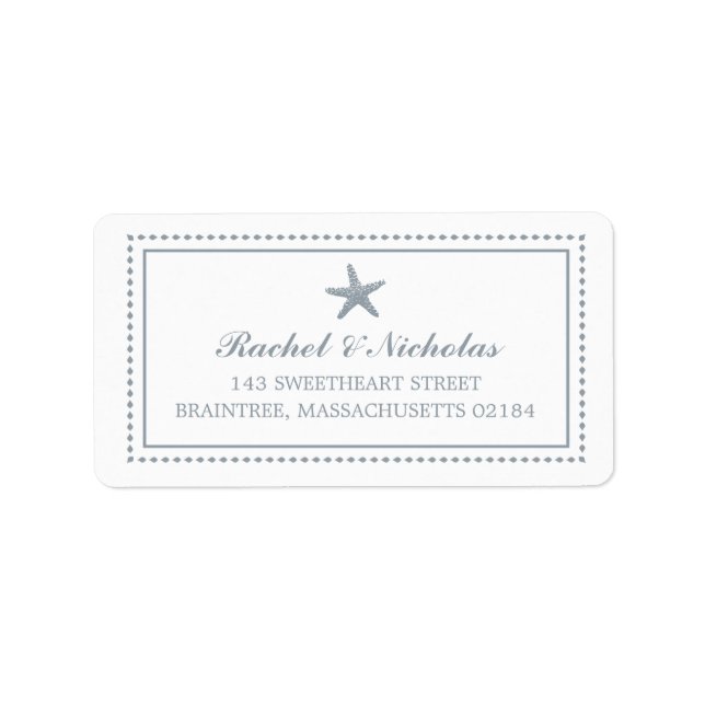 Graceful Starfish | Postadresse Adressaufkleber (Vorne)
