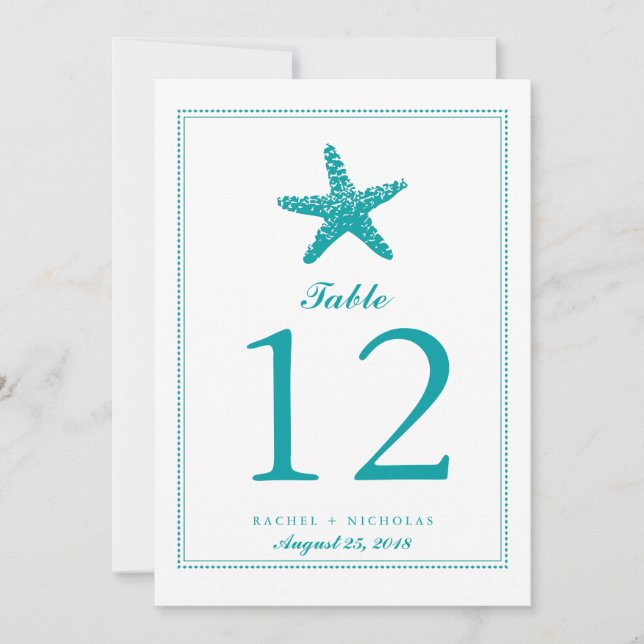 Graceful Starfish | TISCHNUMMER (Vorderseite)