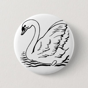 Graceful Swan Button