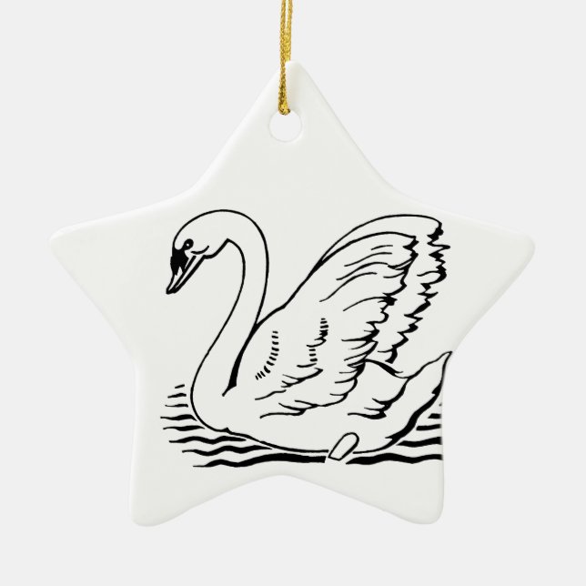 Graceful Swan Keramikornament (Vorne)