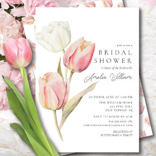 Graceful Tulips Invitation de la douche nuptiale