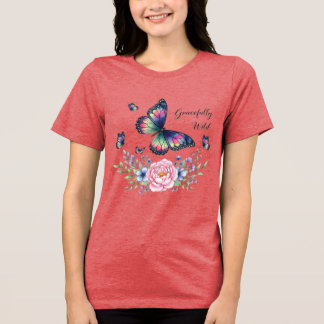 'Gracefully Wild'- dgn by Maaya Prints, Women's Tri-Blend Shirt