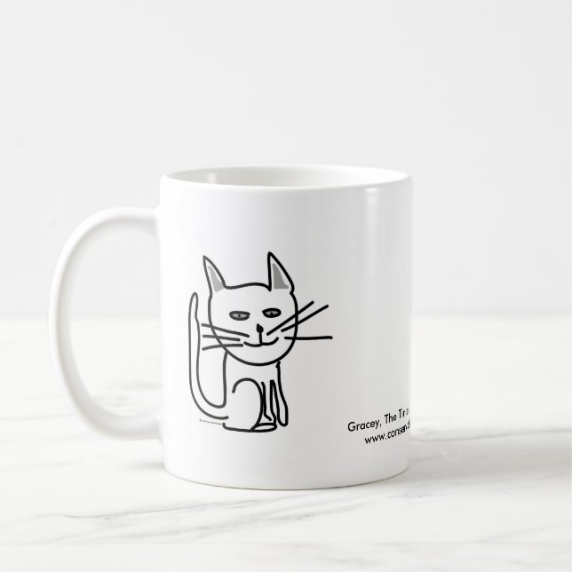Graceys glückliche Katze! Kaffeetasse (Links)