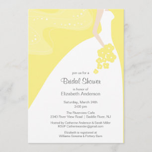 Gracful Bride Bridal Dusche Einladung Gelb