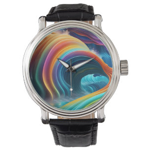 Gracful Bright Rainbow Wasserfall Armbanduhr