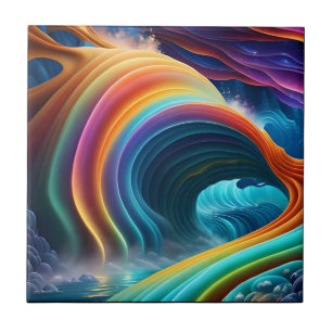 Gracful Bright Rainbow Wasserfall Fliese