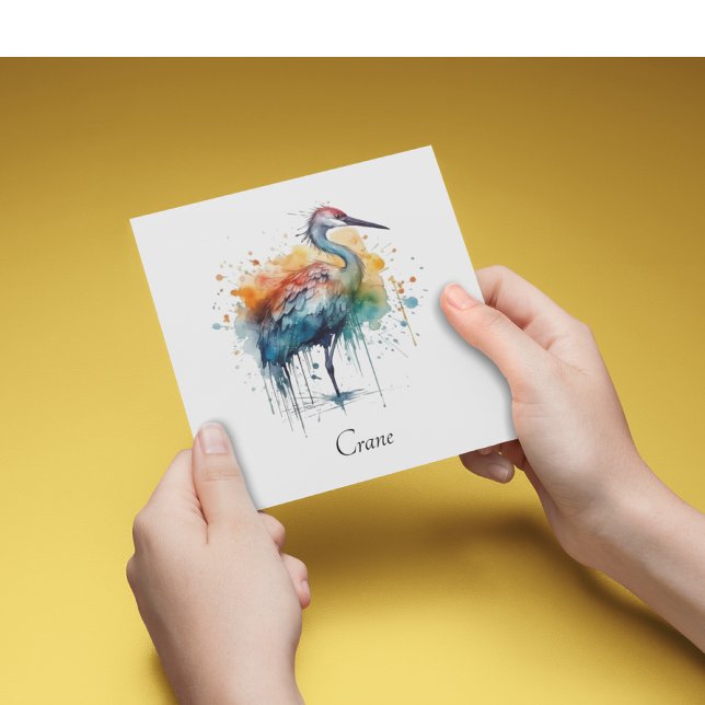 Gracful Crane: Wasserfarben Kunst, Brauch (Von Creator hochgeladen)