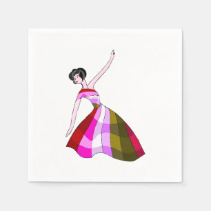 Gracful Dance Move Napkins Serviette