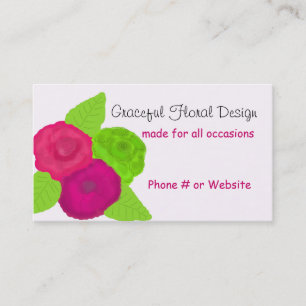 Gracful floral Design Fett Blume Visitenkarte