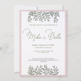 Gracful Garden Soiree in Sobar Pink Gerahmt Bliss Einladung