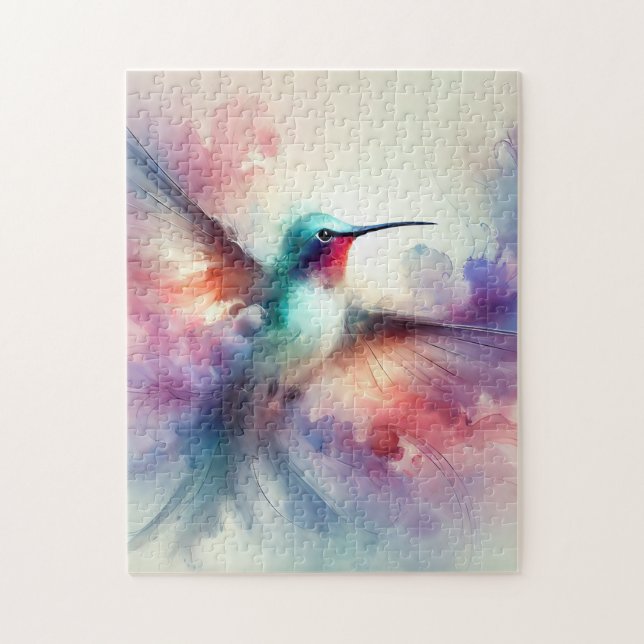 Gracful Hummingbird in Wasserfarbe (Vertikal)