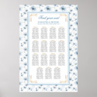 Gracful Wasserfarbe Pastellblau Gold Seekarte