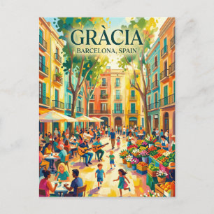 Gràcia Spanien Postkarte