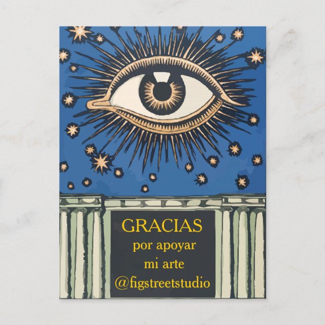 Gracias, Big Eye, Text ändern Postkarte (Vorderseite)