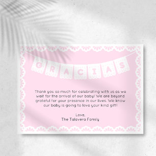 Gracias Cielito Lindo Pink Baby Dusche Vielen Dank Einladung