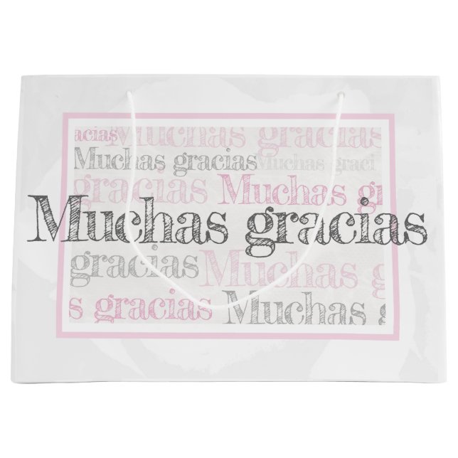 Gracias/ Espagnol Merci sac cadeau (Devant)