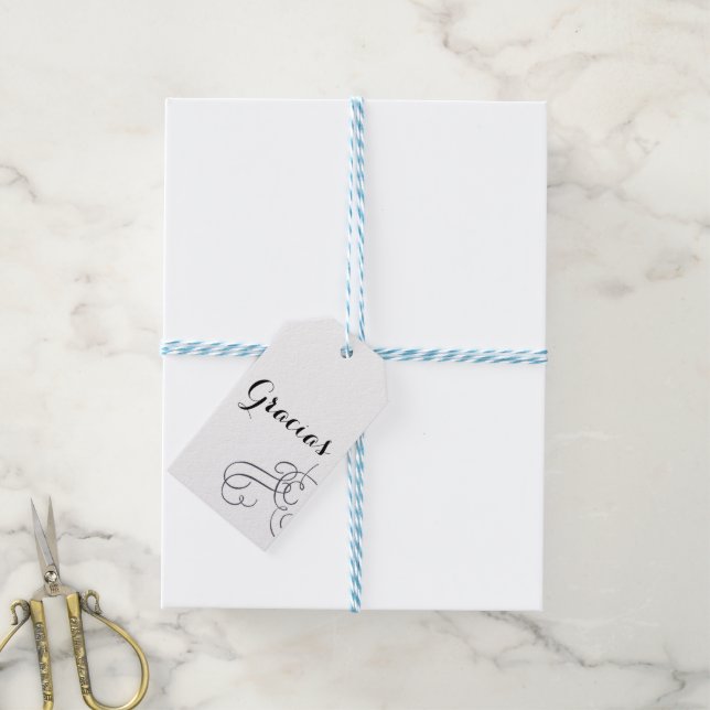 Gracias favor tags geschenkanhänger (Mit Garn)