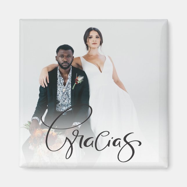 Gracias Foto Vielen Dank Magnet (Vorne)