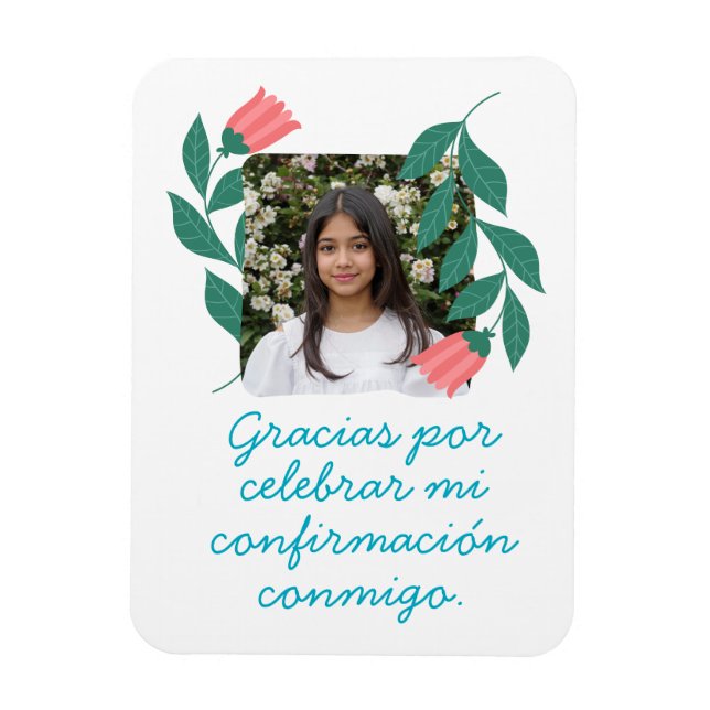 Gracias por Celebrar Mi Confirmación con Foto Magnet (Vertikal)