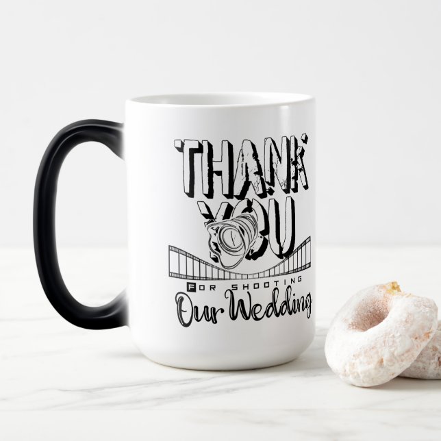 Gracias por fotografiar nuestra boda verwandlungstasse (Mit Donut)