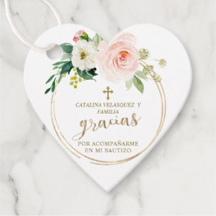 Gracias Rosa Blütenblüte Blütenblüte Gold Cross Ba Geschenkanhänger