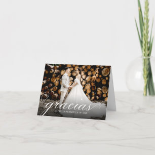 Gracias Simple Elegant Wedding Danke Foto