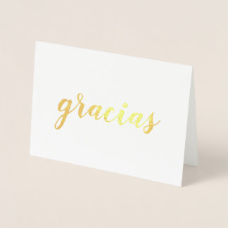 Gracias Spanisch Vielen Dank Pinselstrich Script G Folienkarte