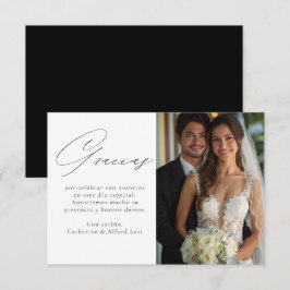 Gracias Tarjeta de agradecimiento de boda Dankeskarte